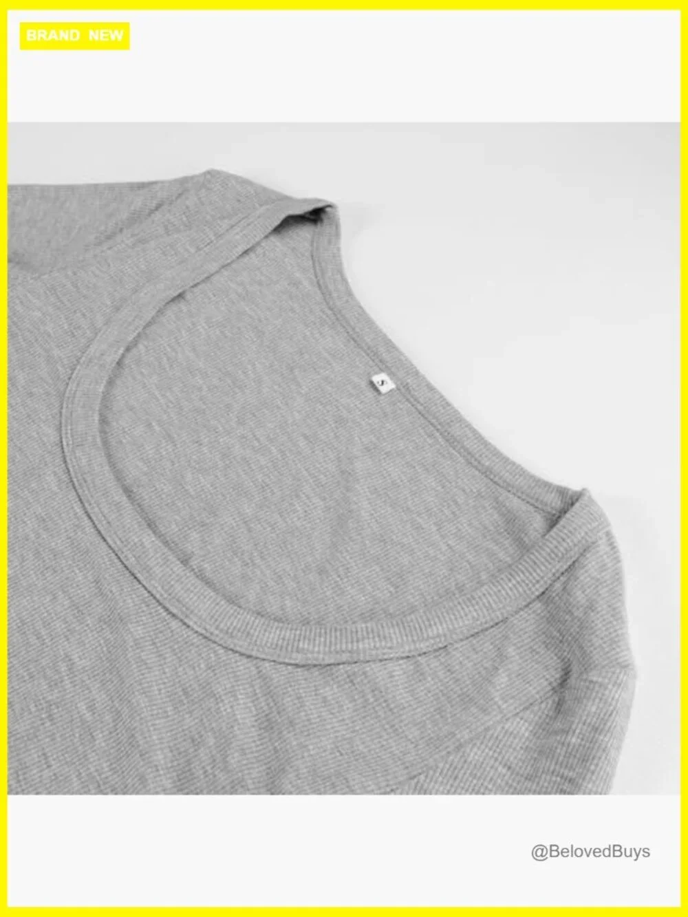 Long Sleeve Ribbed Slim Fitted Crop Top Square Neck